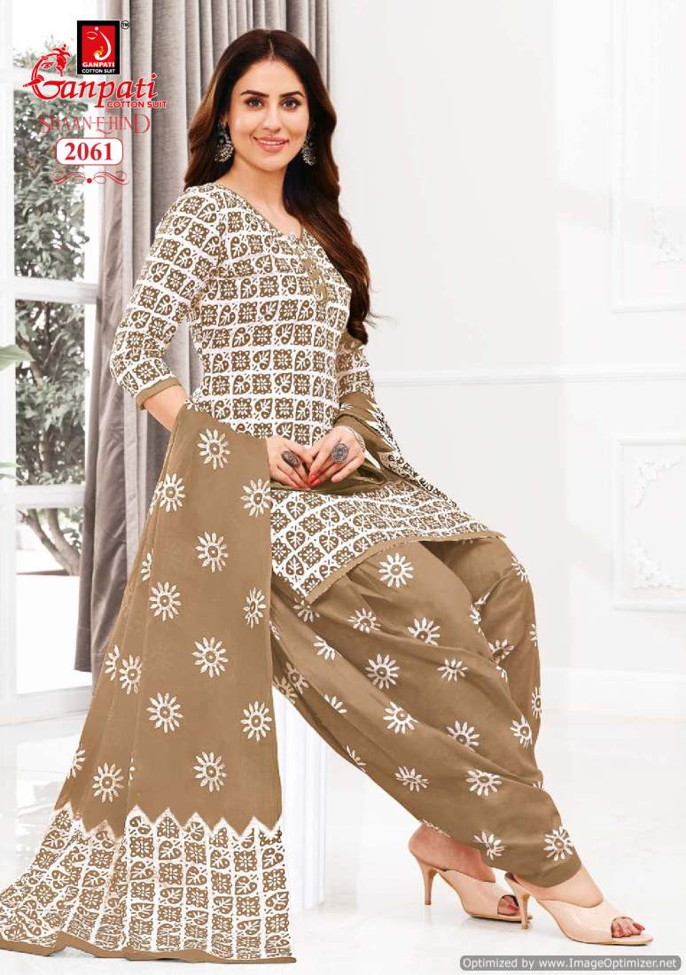 Shaan E Hind Vol 9 By Ganpati Cotton Printed Dress Material Wholesalers In Delhi
